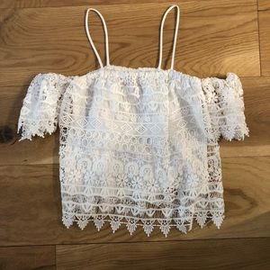 White lace top